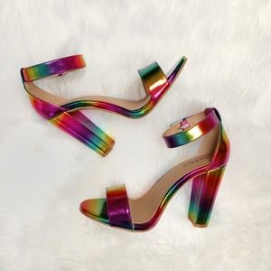Torrid Always Proud Rainbow Holographic Heels